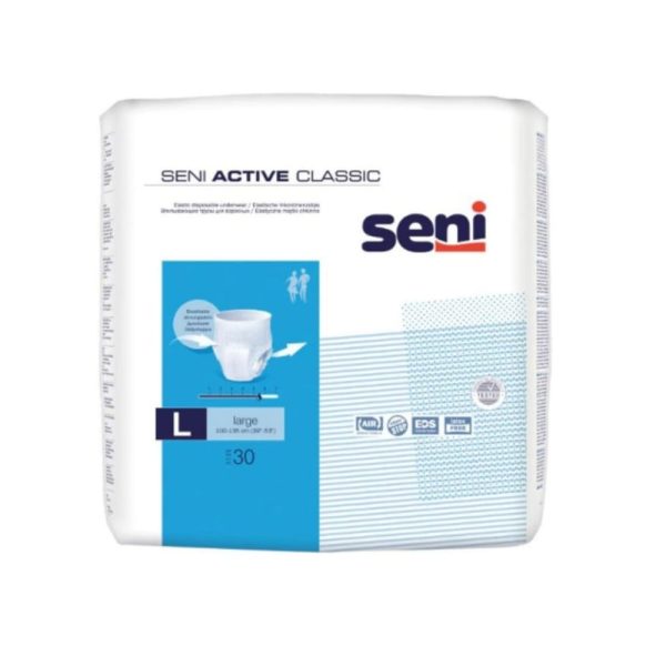 Scutece adulți tip chilot Seni Active Classic Large, 30 buc
