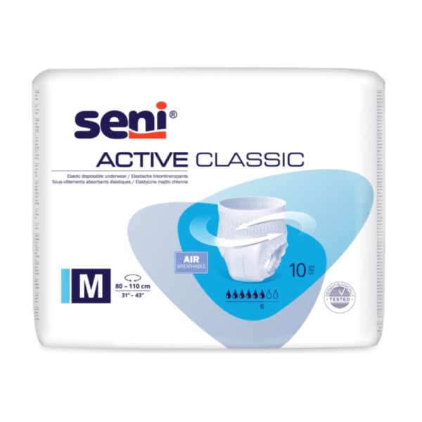 Scutece adulți tip chilot Seni Active Classic Medium, 30 buc